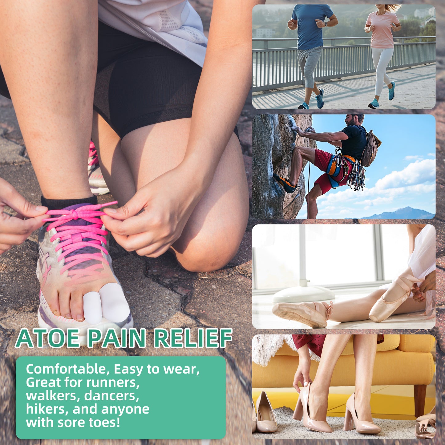 Healthspace Gel Toe Guards - Soft Protection for Corns, Calluses & Toe Pain