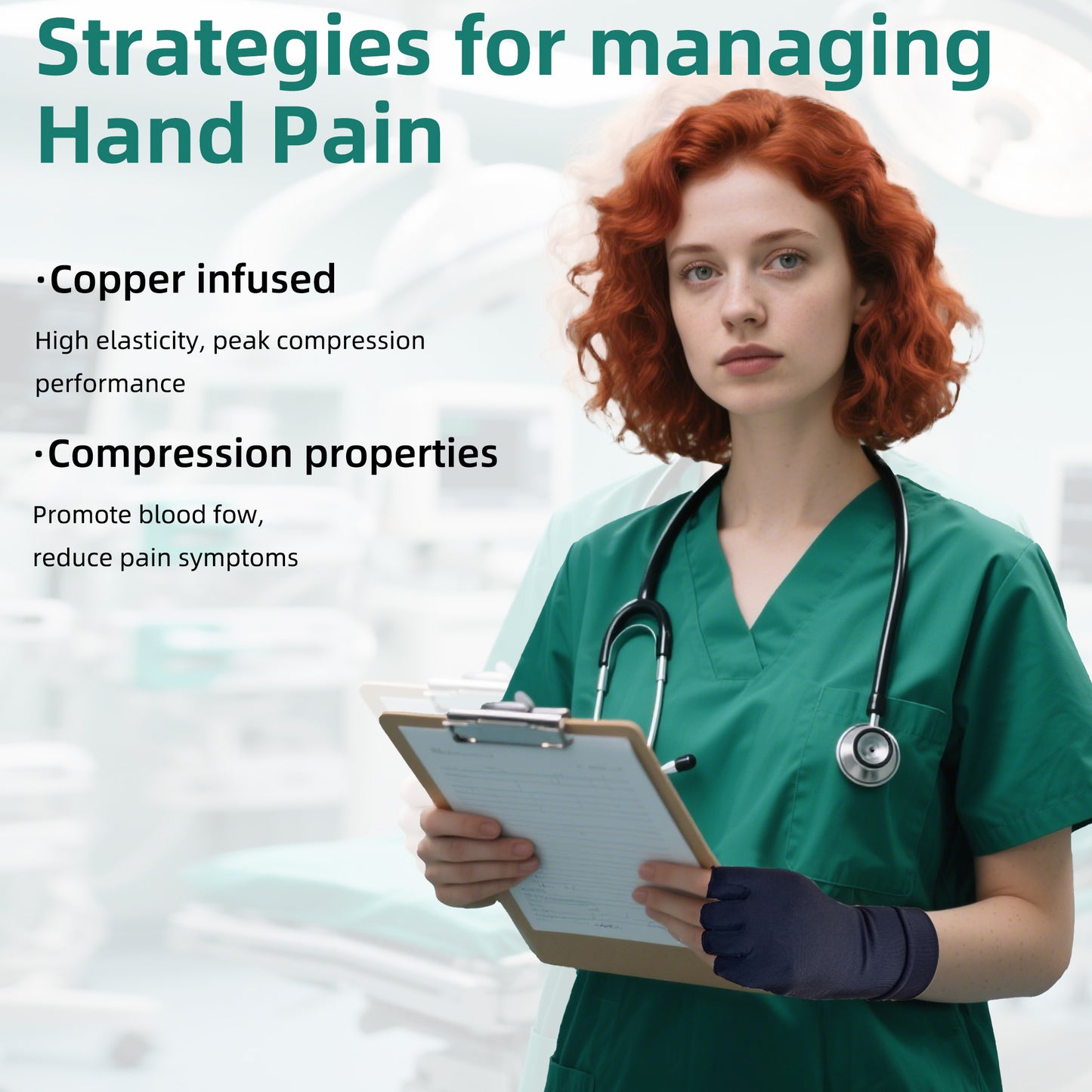 Healthspace Copper-Infused Arthritis Gloves – Compression Support & Silicone Grip for Hand Pain Relief