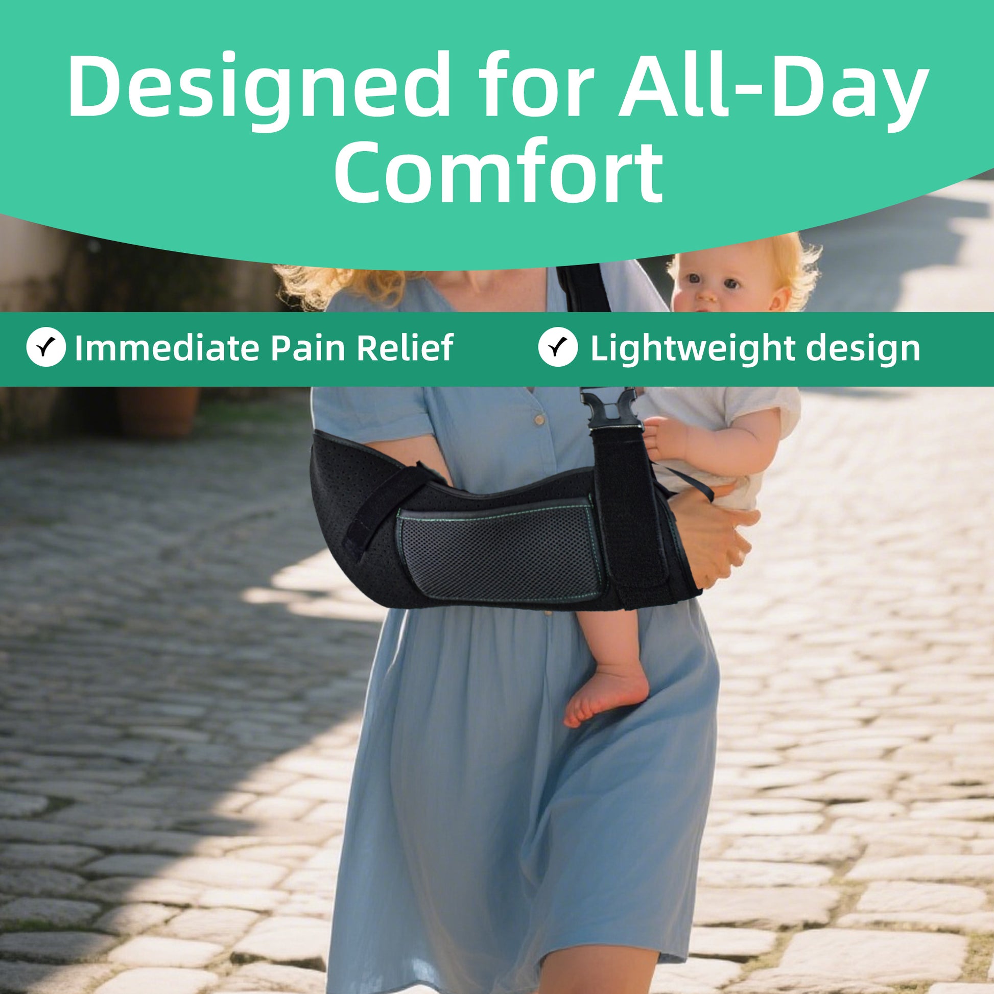 Shoulder dislocation support sling