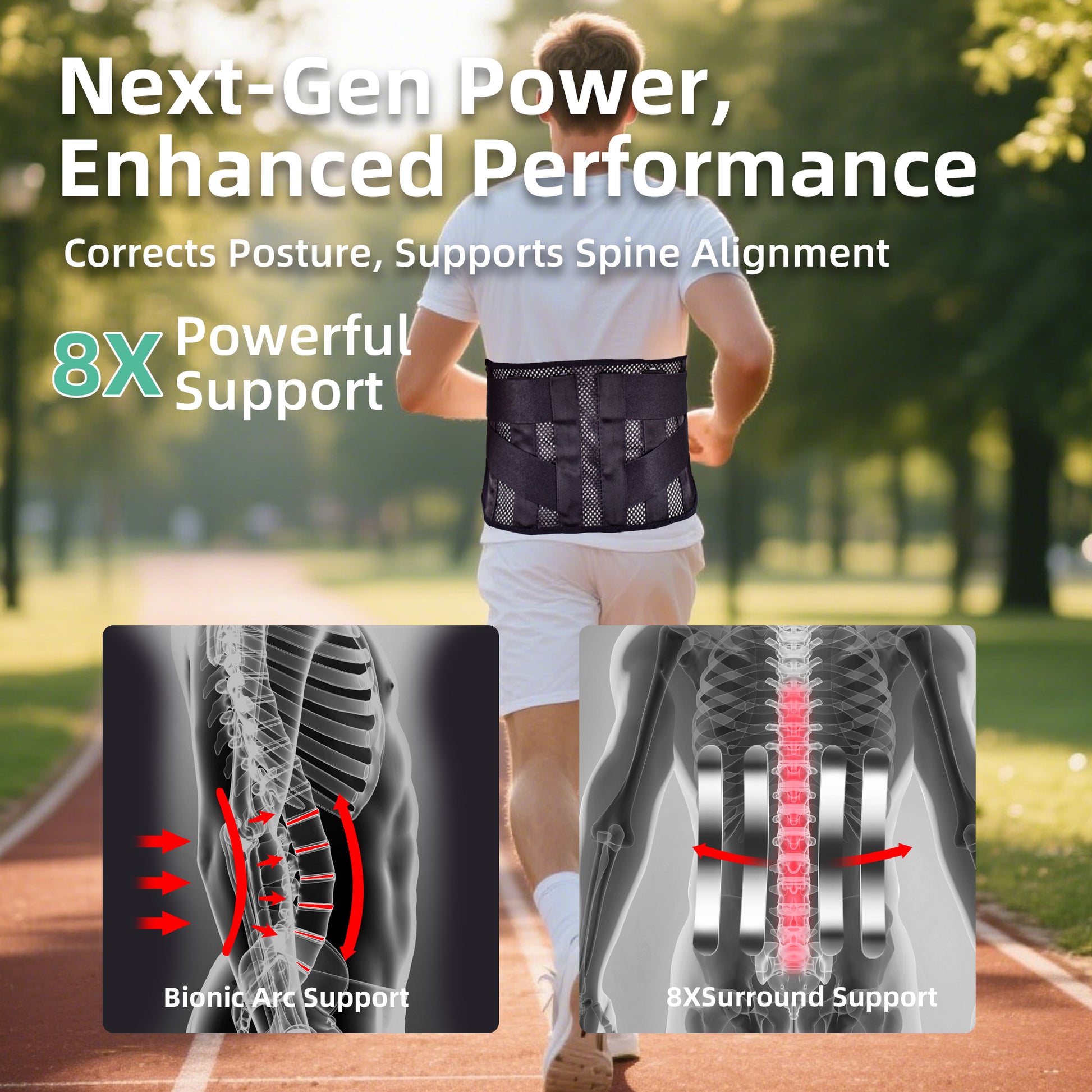 Adjustable lumbar protection belt