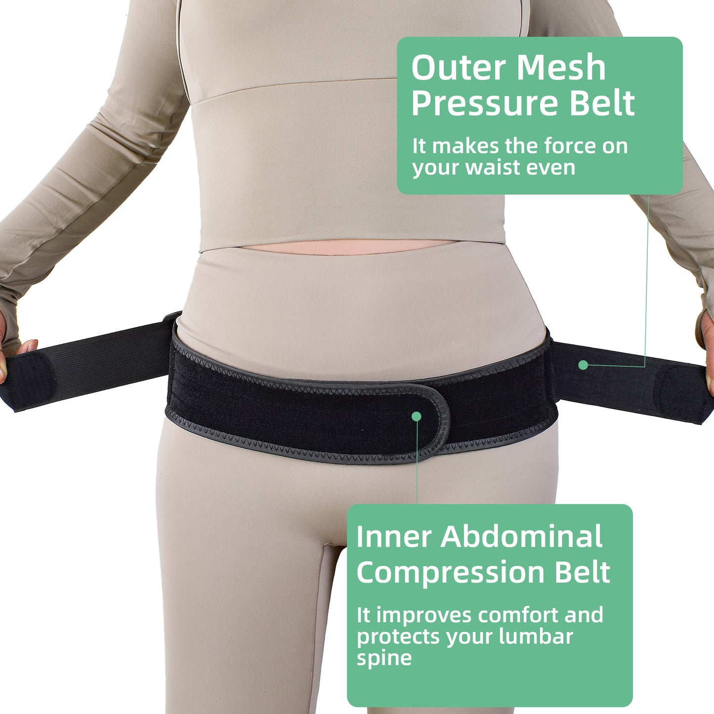 Breathable mesh support for postpartum