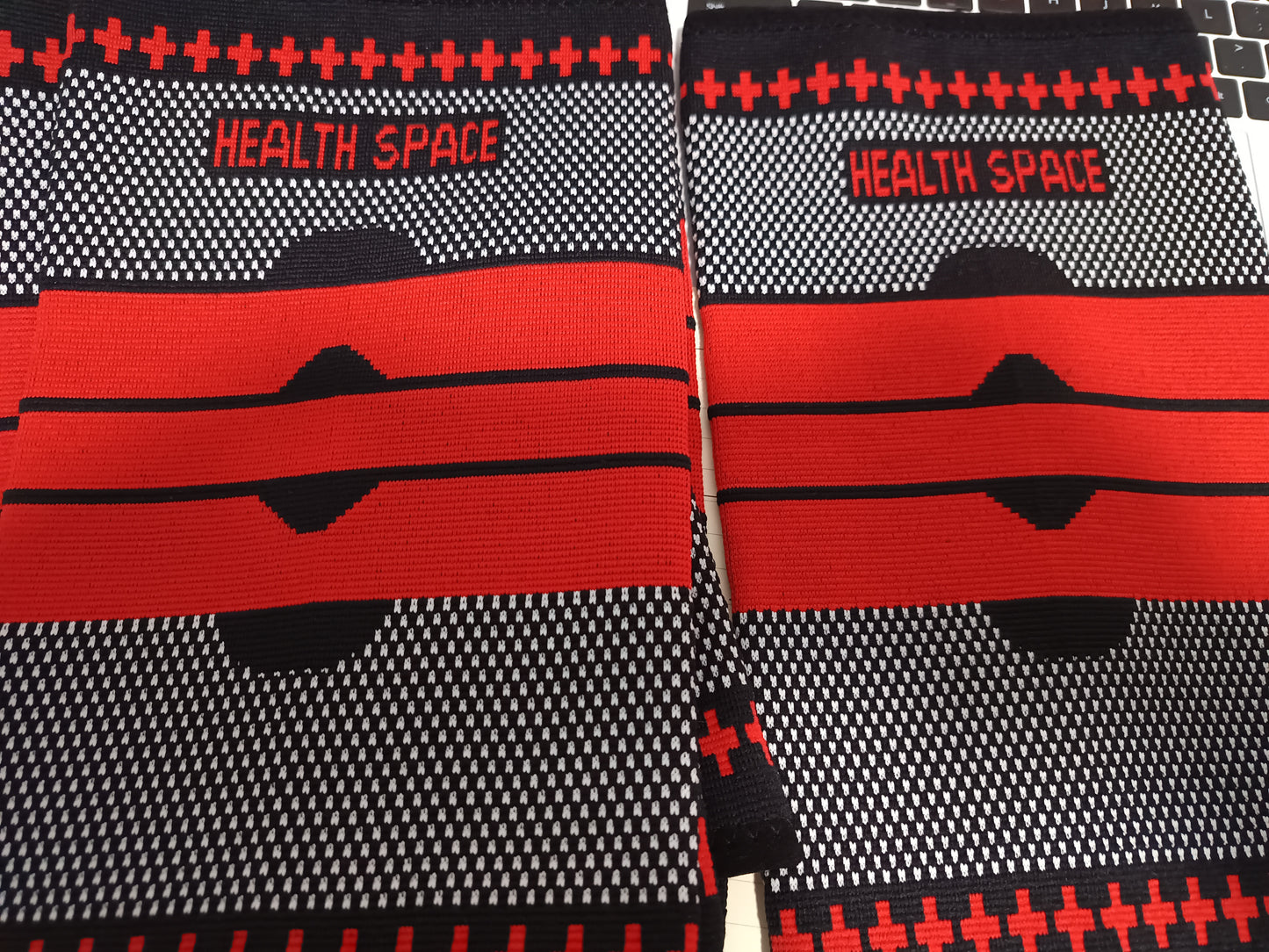 Close-up of the silicone shock-absorbing gel ring on Healthspace knee brace