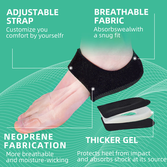 Gel and neoprene heel support