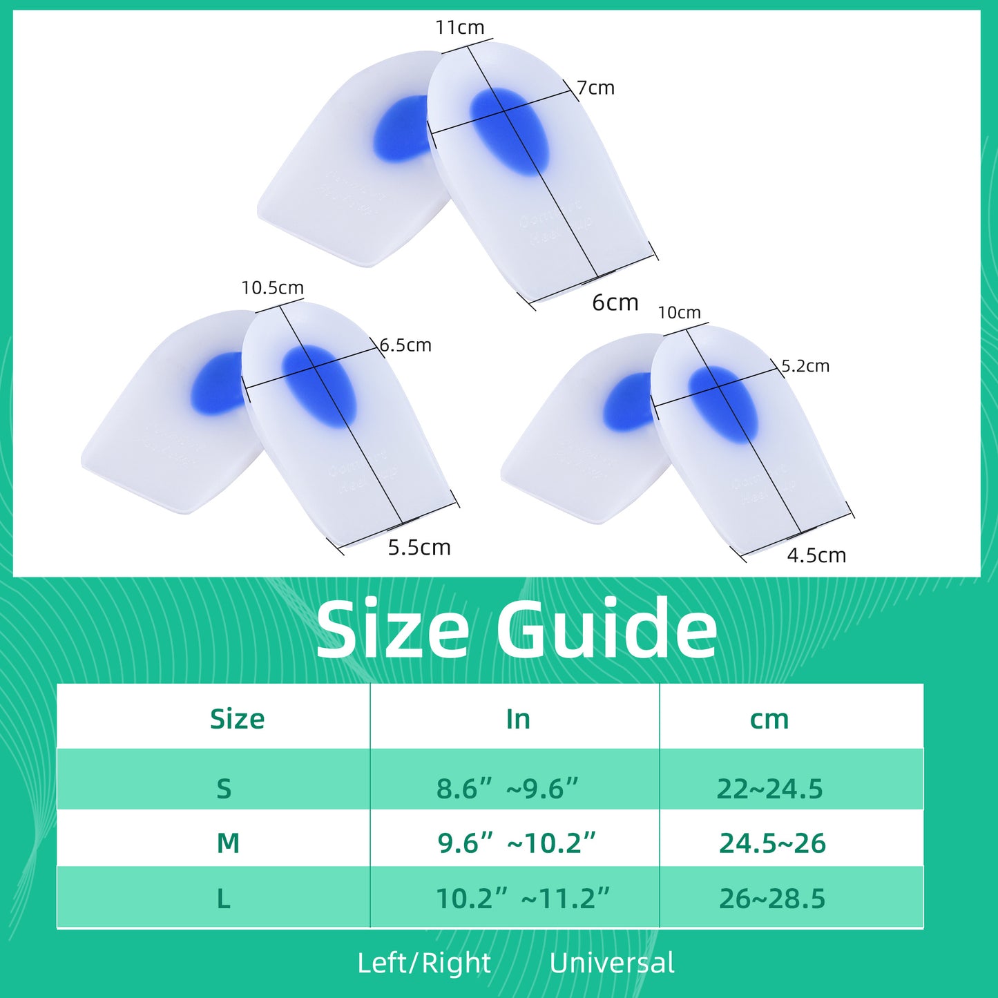 Gel cushions for heel spurs