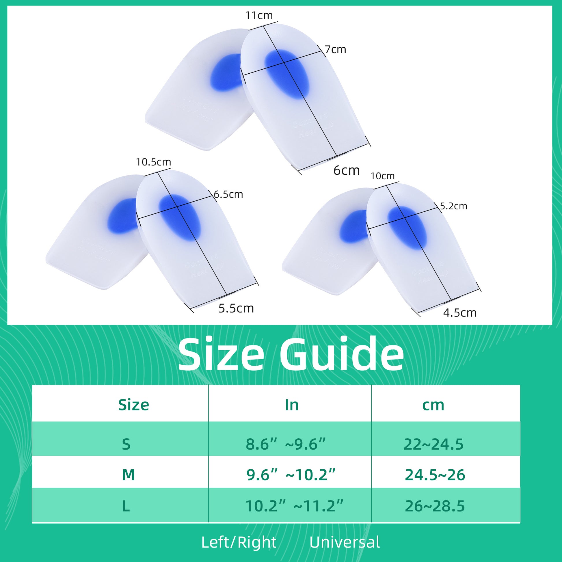 Gel cushions for heel spurs