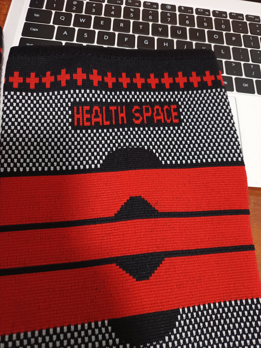 Healthspace dual-layer knee support sleeve with silicone gel pad for joint stability