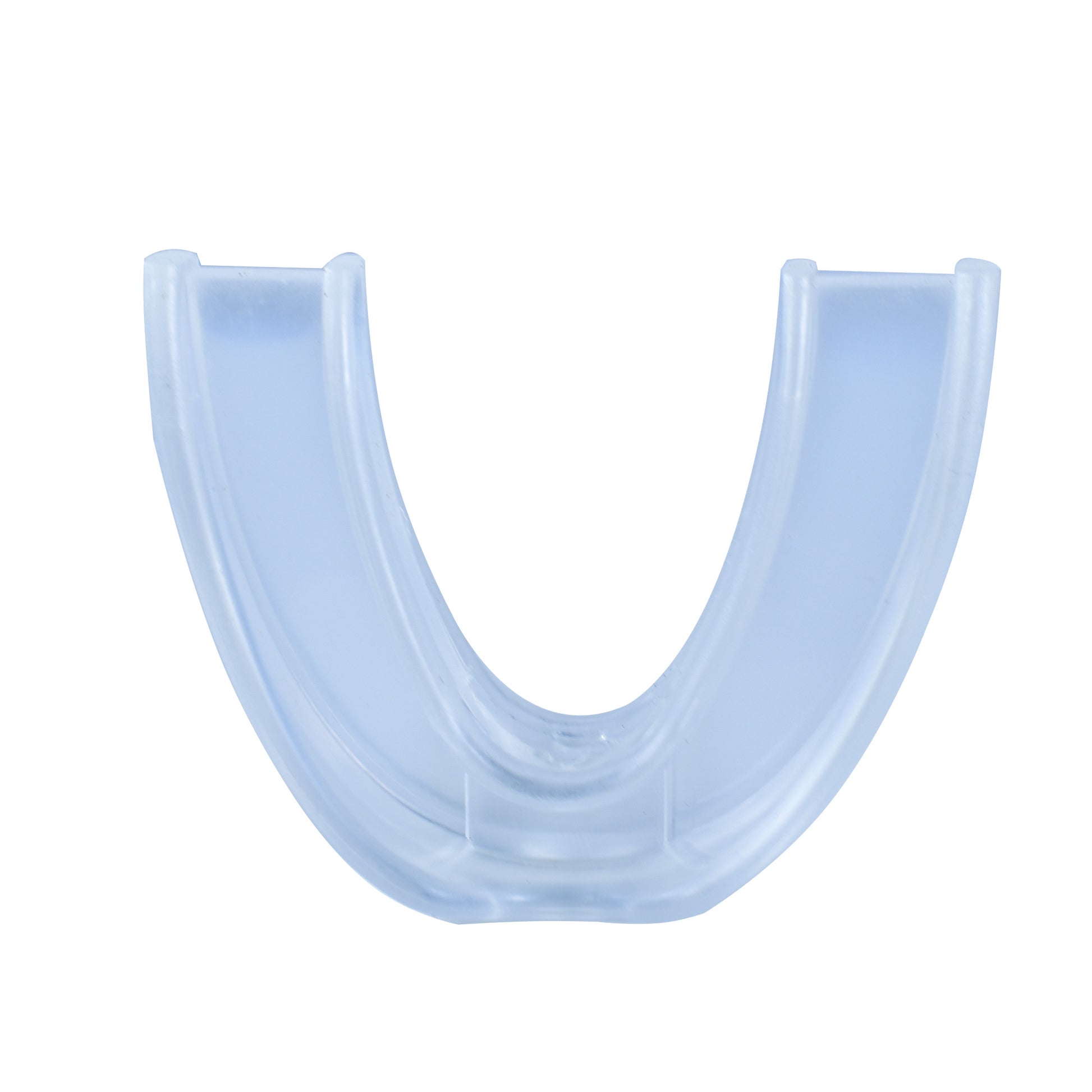 Healthspace mouth guard molded to fit a model's teeth for custom protection


