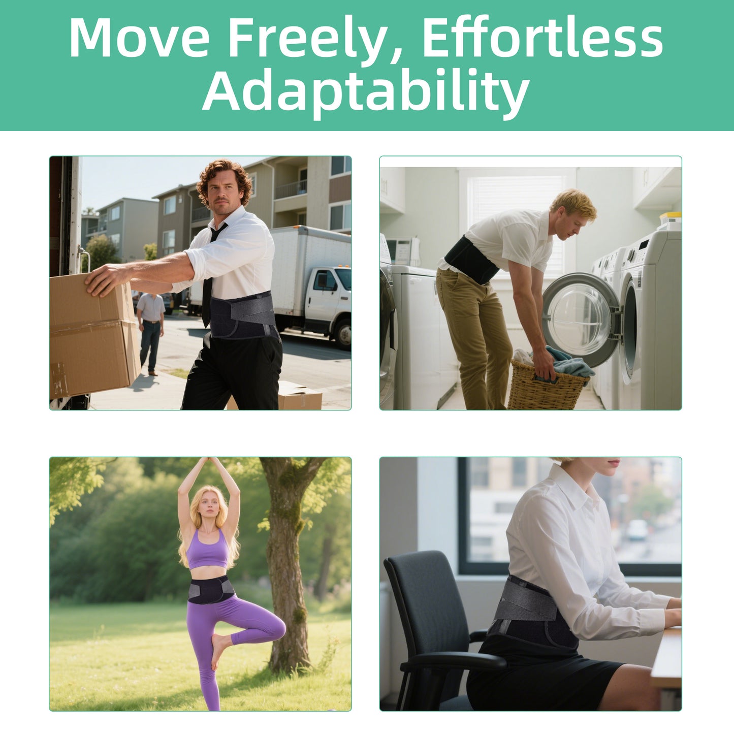 Neoprene back brace for working