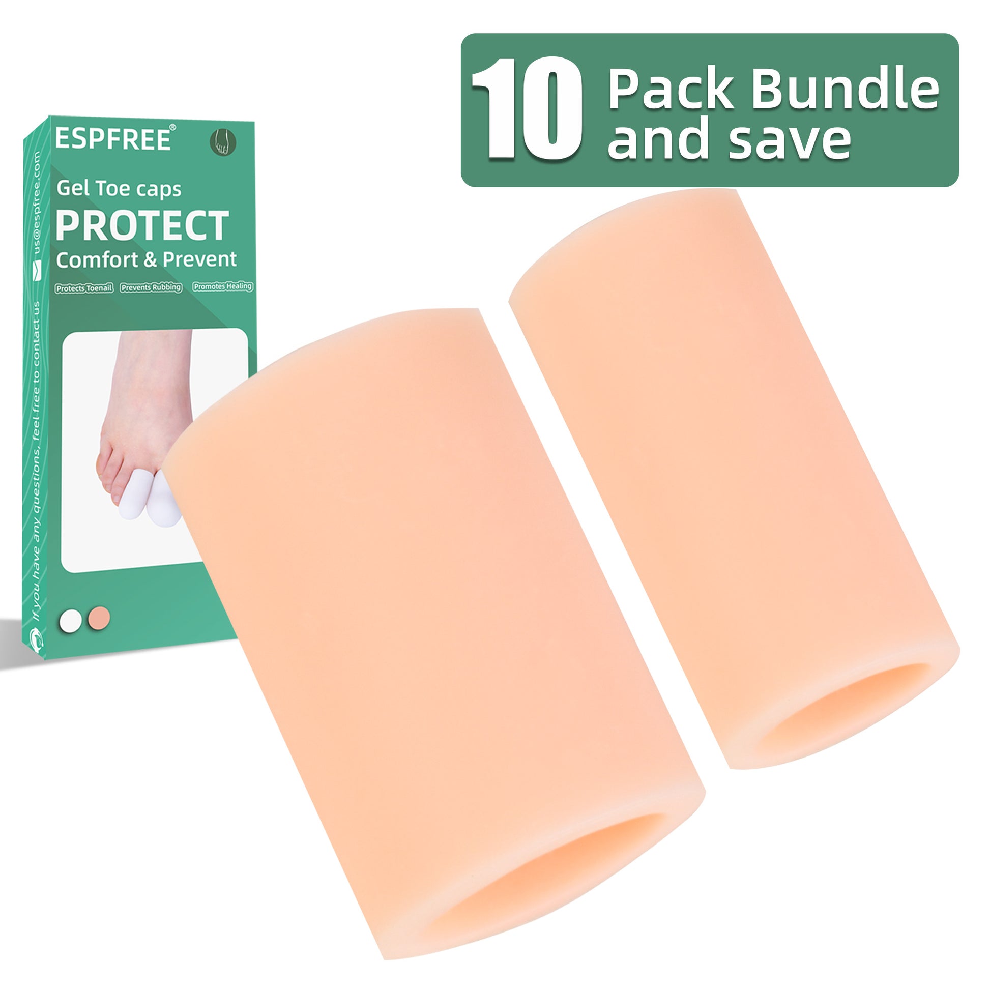 Soft gel toe sleeves