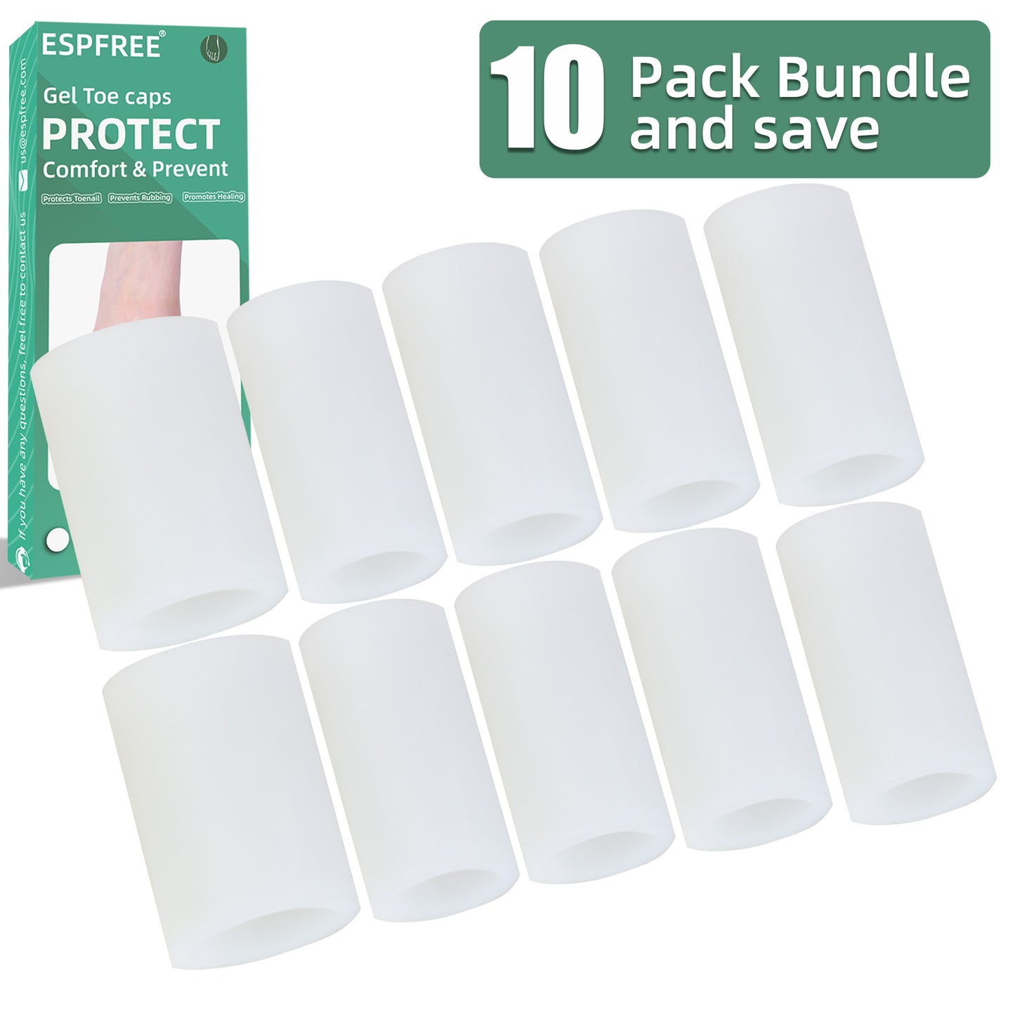 Soft gel toe sleeves