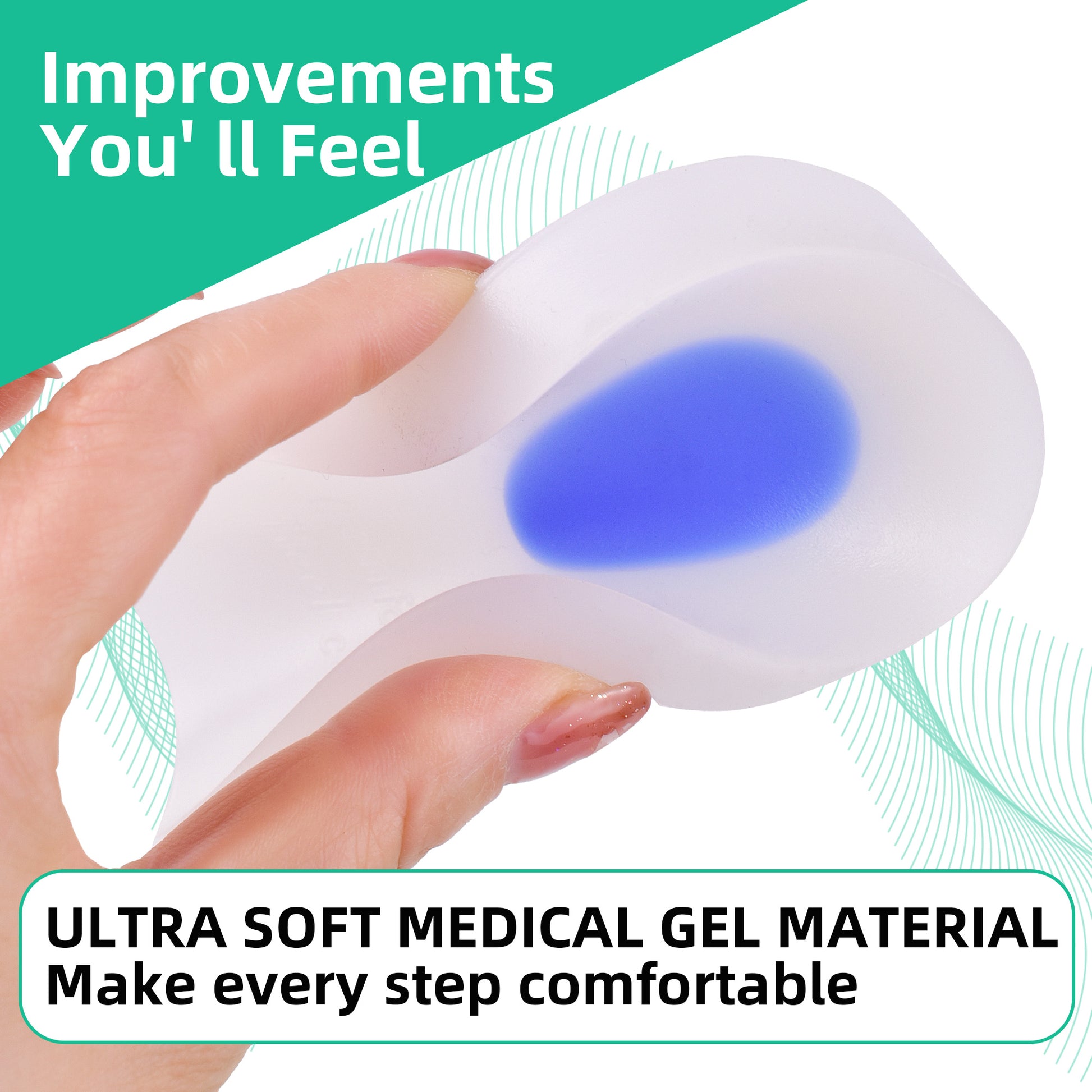 Soft silicone heel inserts