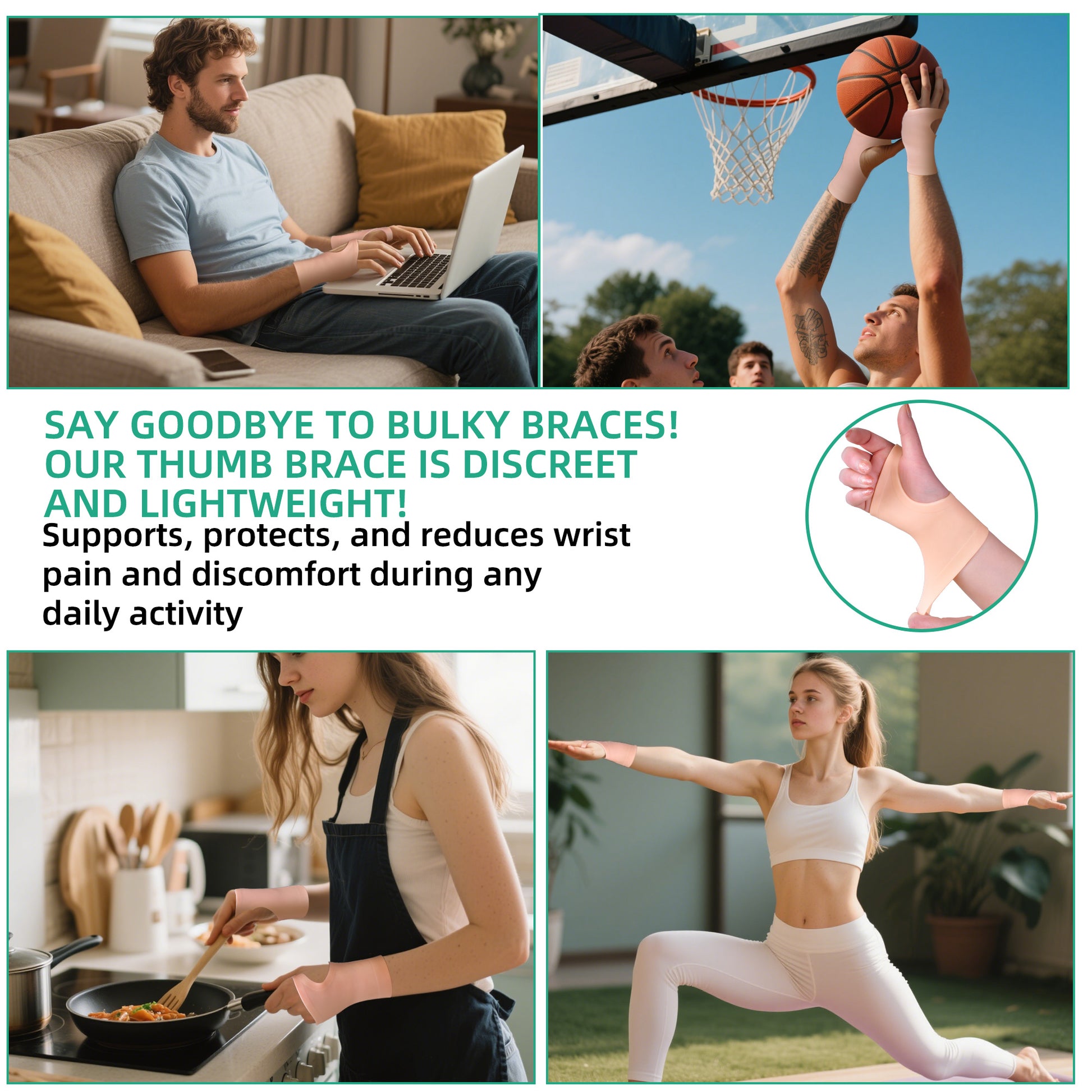 Swimmer with waterproof Healthspace gel wrist guard in pool
