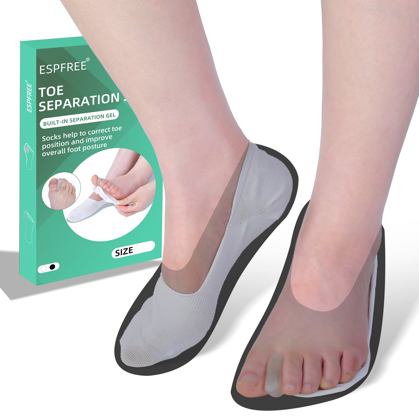 Toe separator socks