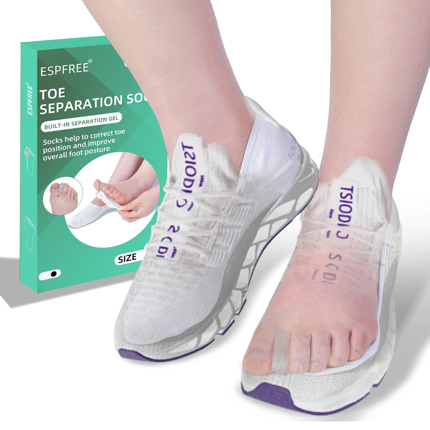 Toe separator socks