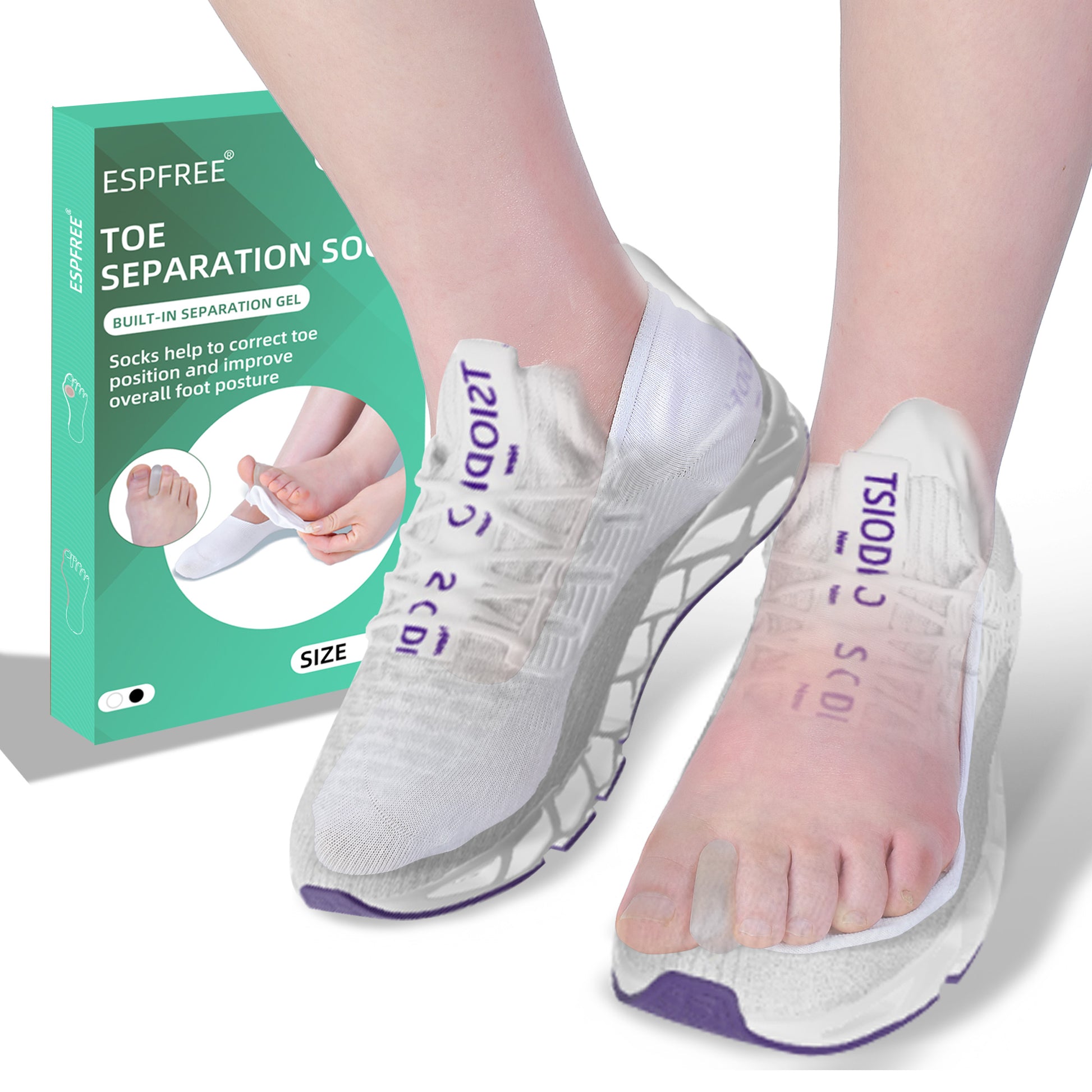 Toe separator socks
