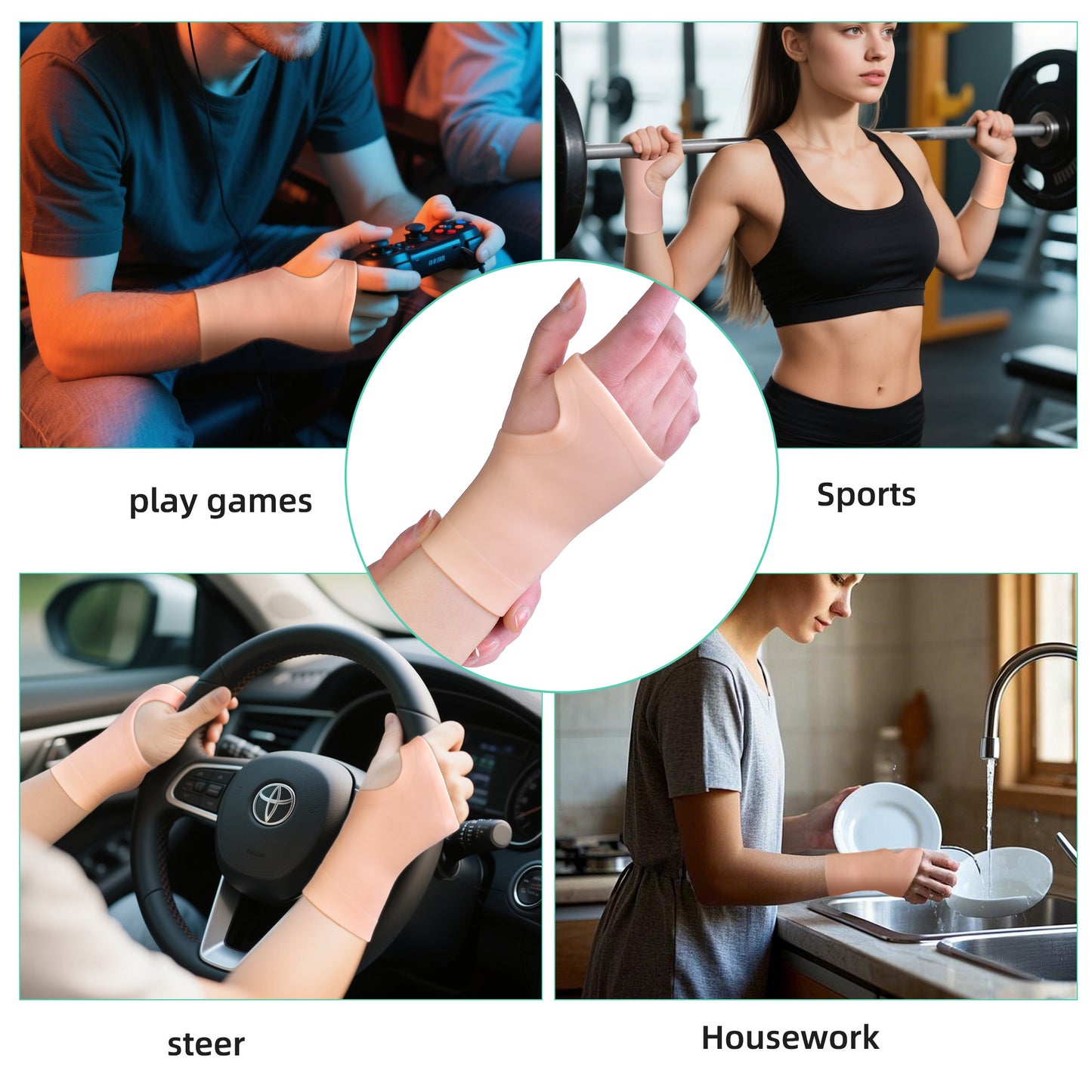 Waterproof wrist guard worn while washing hands