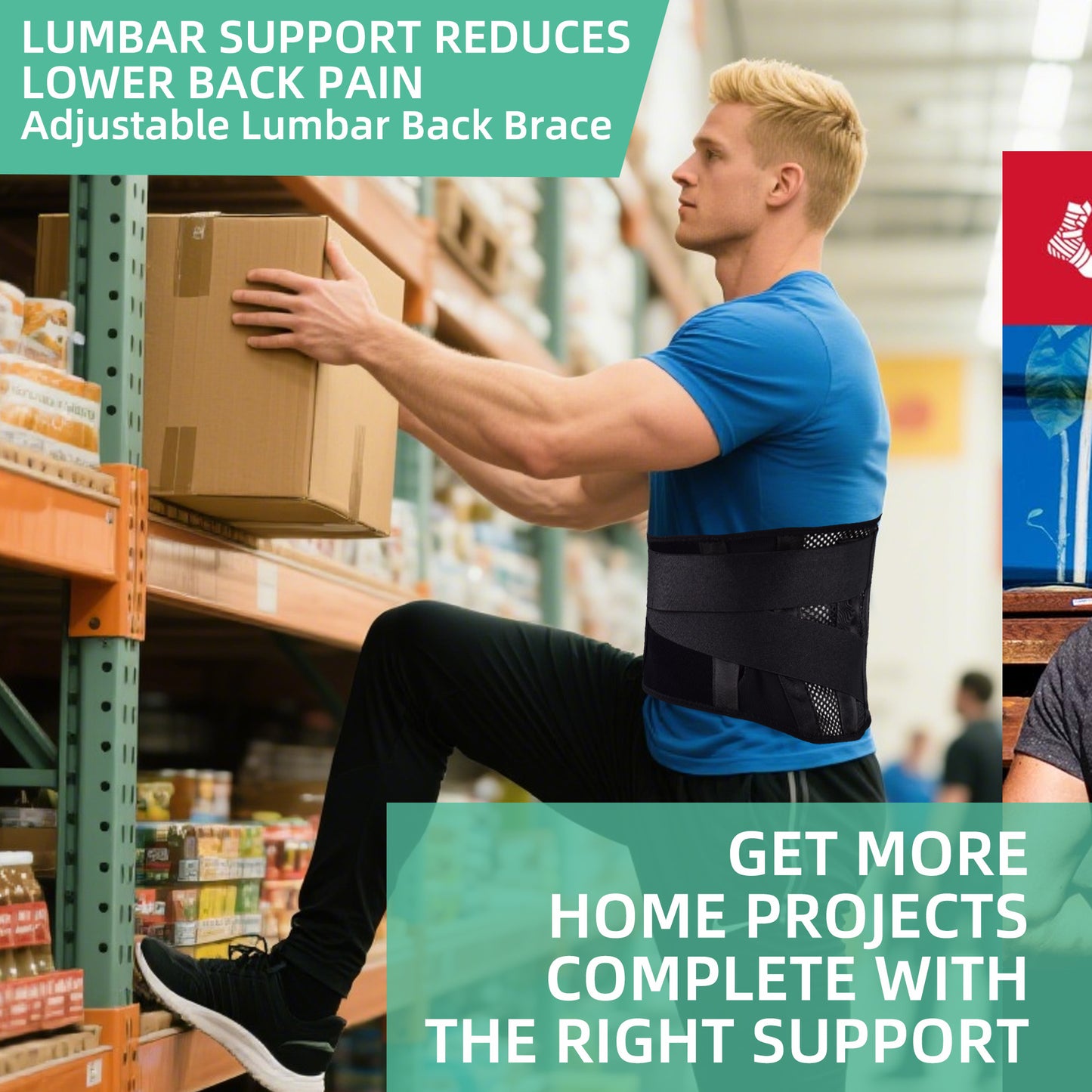 Work and sports back support