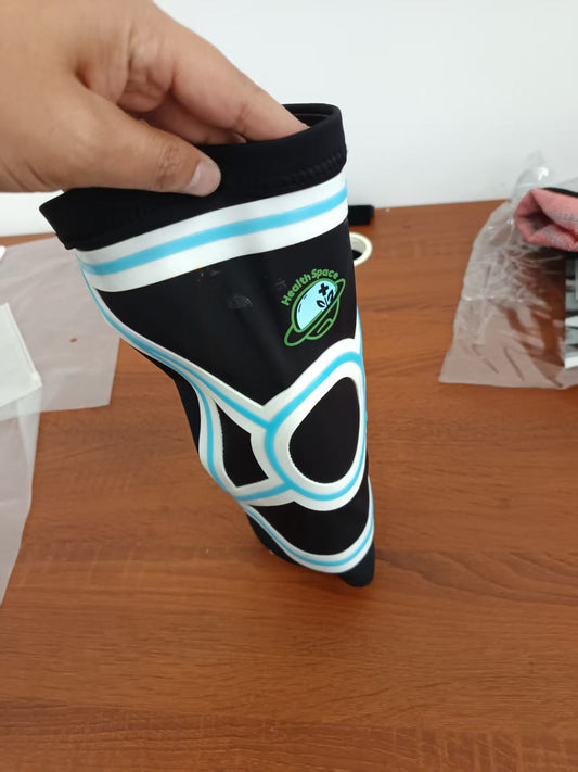 Healthspace Dual-Layer Knee Support Sleeve | Knitted Compression Brace with Silicone Gel Pad for Joint Pain, Arthritis & Sports Stability | Nylon Support for Men & Women