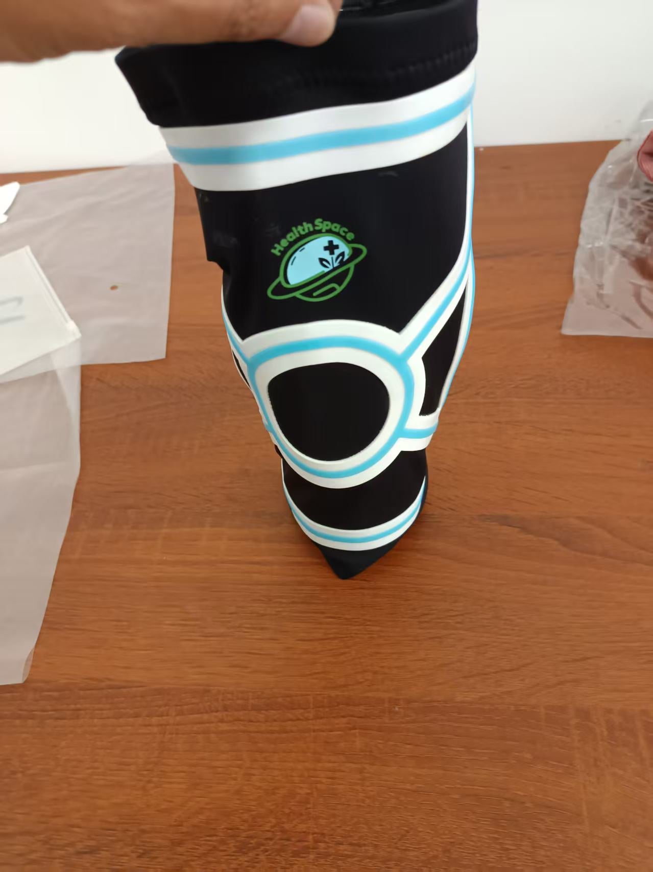 Healthspace Dual-Layer Knee Support Sleeve | Knitted Compression Brace with Silicone Gel Pad for Joint Pain, Arthritis & Sports Stability | Nylon Support for Men & Women